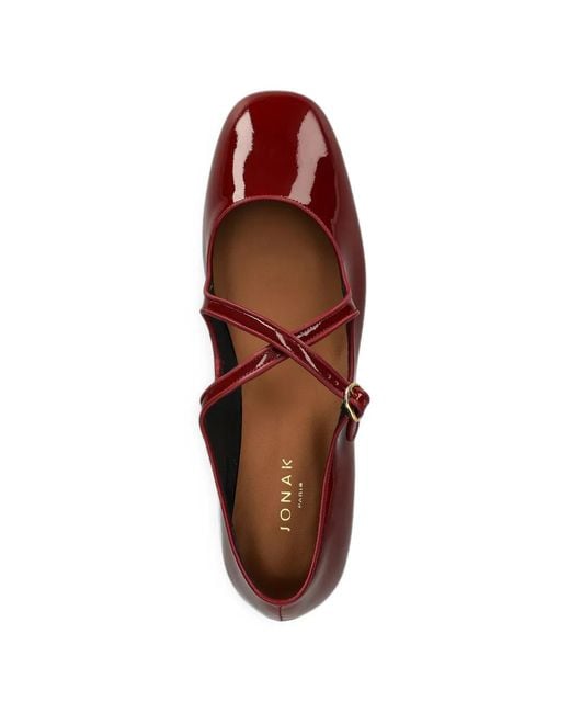JONAK PARIS Red Ducky Crossover-Strap Pumps
