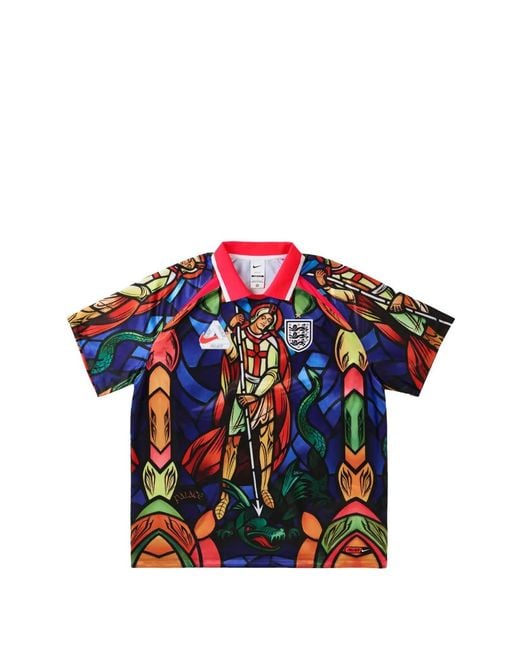 Nike Blue X Palace England Graphic-Print Football Jersey for men