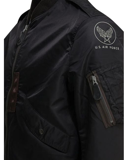 Buzz Rickson's Black Zip Bomber Coat for men