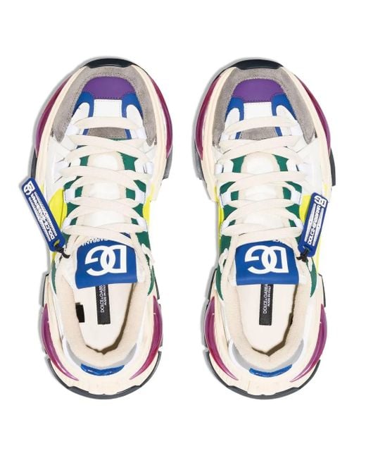 Dolce & Gabbana White Air Master Panelled Low-Top Sneakers