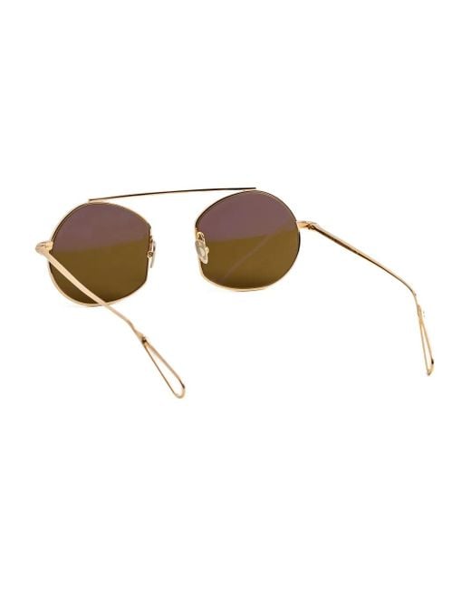 Ahlem Metallic Sonnenbrille Mit Rundem Gestell