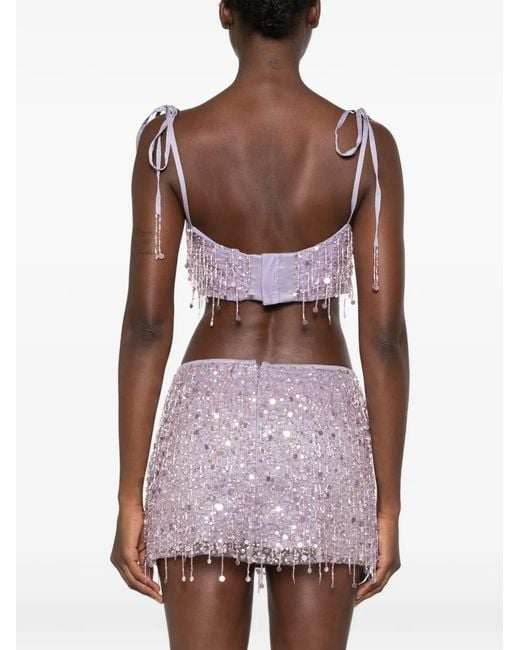 Asta Resort Purple Yasmin Hand-Beaded Bralette