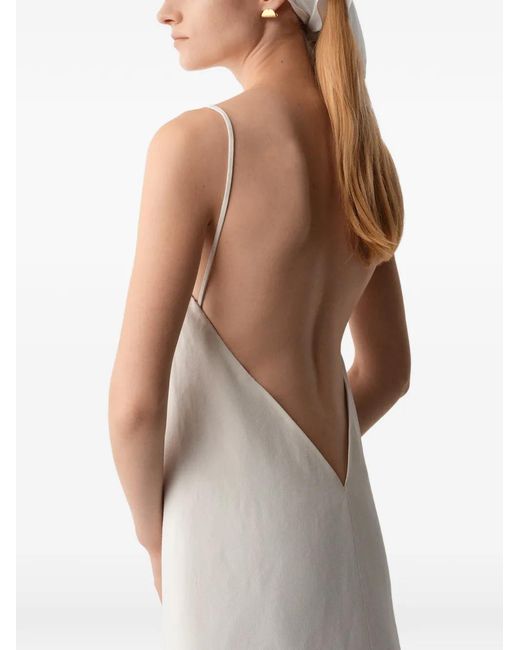 Calvin Klein White Open-Back Spaghetti-Strap Dress
