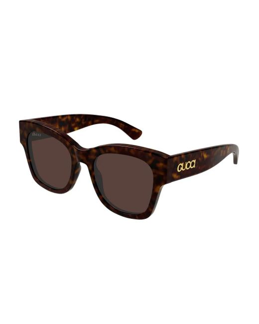 Gucci Brown Square-Frame Sunglasses