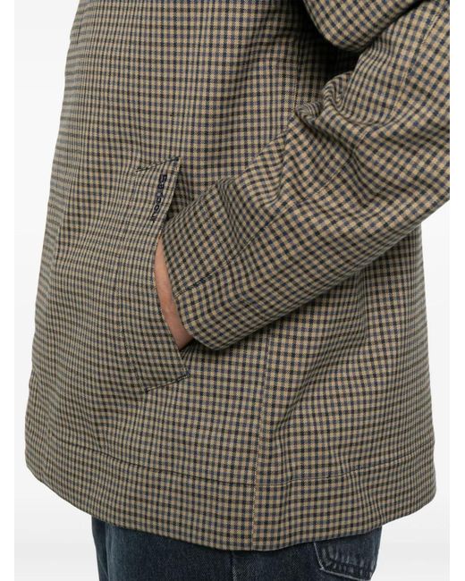 Barbour Brown Checked Shirt Jacket for men