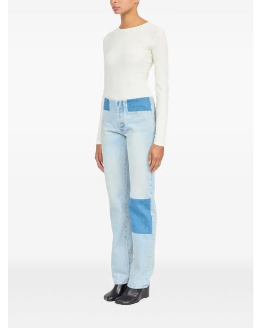 MM6 by Maison Margiela Blue Patch-Detail Jeans
