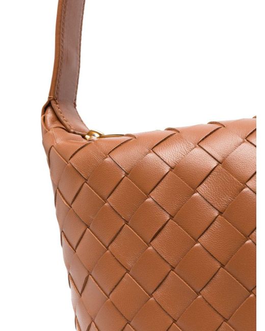 Bottega Veneta Brown Mini Wallace Leather Shoulder Bag - Women's - Lamb Skin