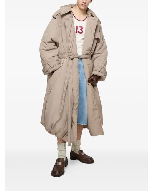 Acne Natural Technical Belted-Padded Trench Coat for men