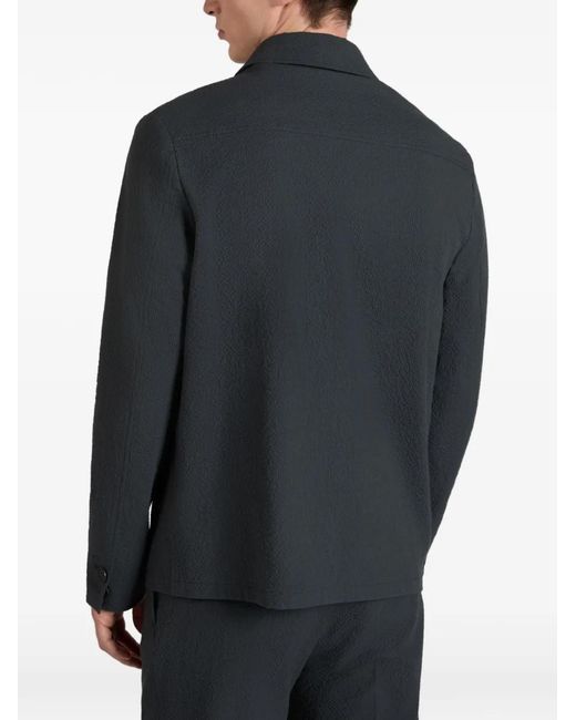 Incotex Blue Seersucker Jacket for men