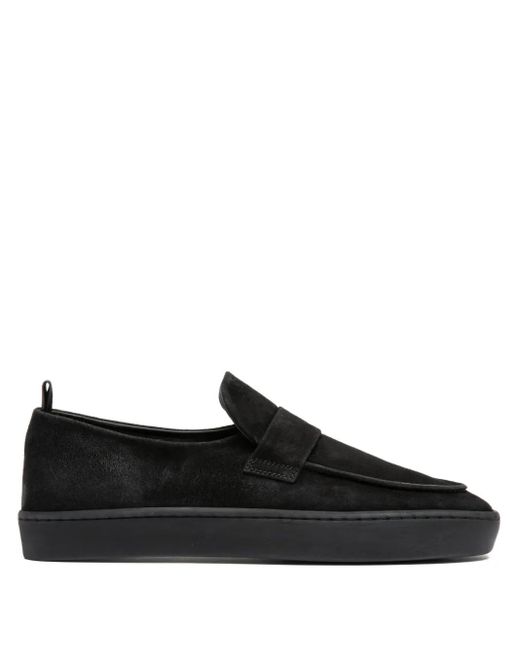 Officine Creative Black Bug Suede Loafers for men