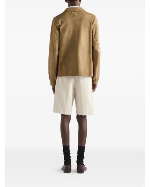Prada White Cotton Bermudas for men