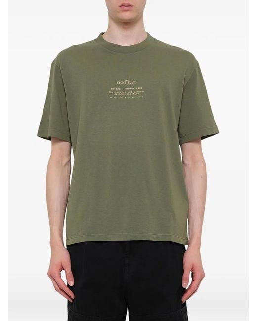 Stone Island Green T-Shirts for men