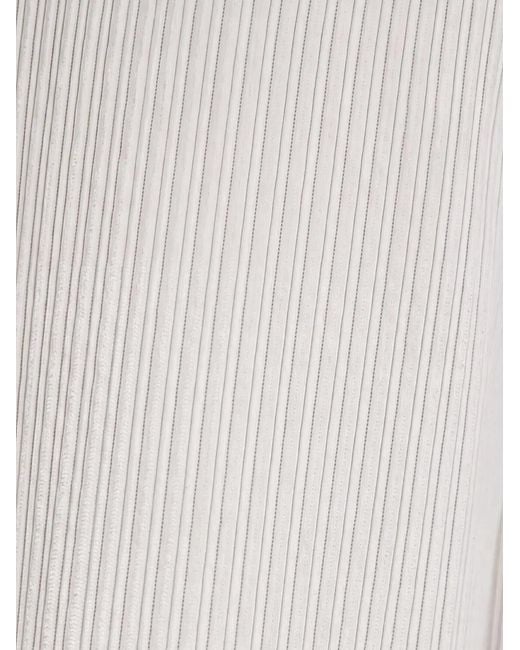 Benetton White Corduroy Flared Trousers