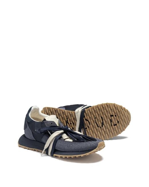 GHOUD VENICE Blue Rush Glitter-Detail Sneakers