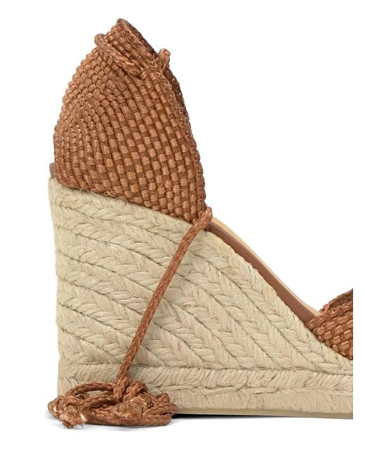 Castaner Metallic Cora Wedge-Heel Sandals
