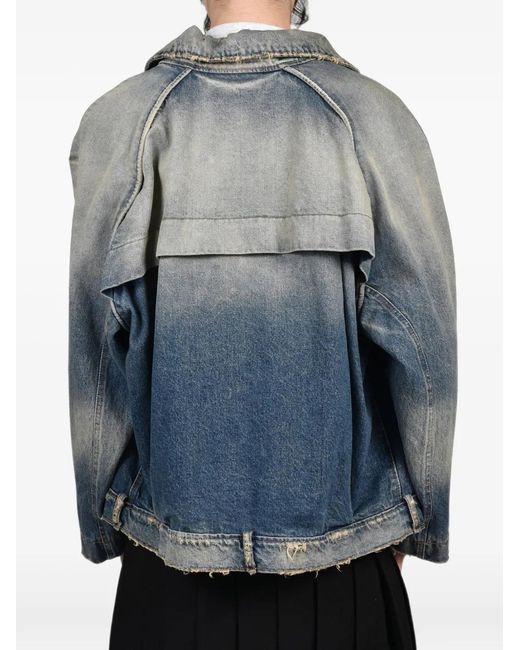 Domenico Orefice Blue A4 Distressed Denim Jacket for men