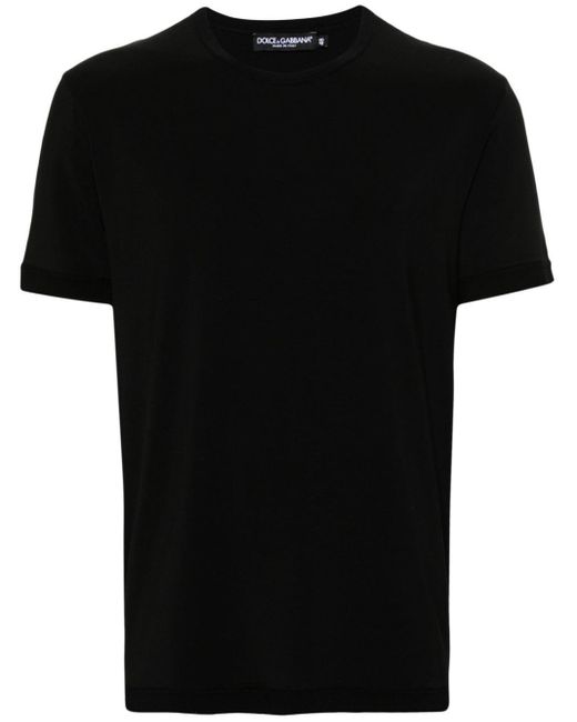 Dolce & Gabbana Black Crew-neck Short-sleeve T-shirt for men