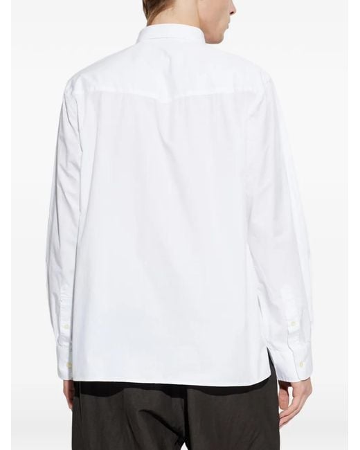 Officine Generale White Button-Fastening Shirt for men
