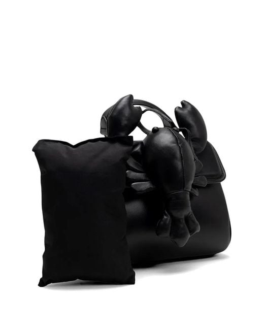 Maison Mihara Yasuhiro Black Dolls Lobster Boston Tote Bag