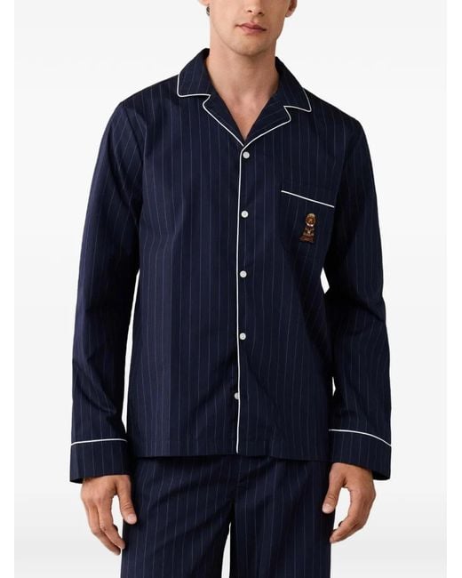 Hackett Blue Pyjama Harry À Fines Rayures for men
