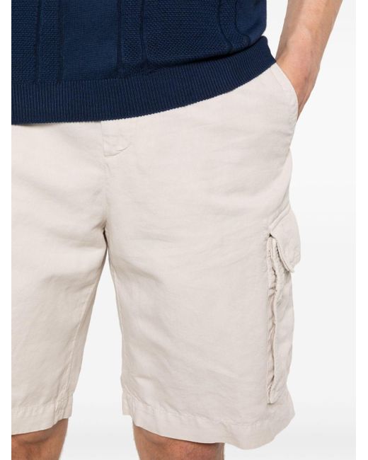 Brunello Cucinelli Cargo-Shorts mit Bügelfalten in Natural für Herren