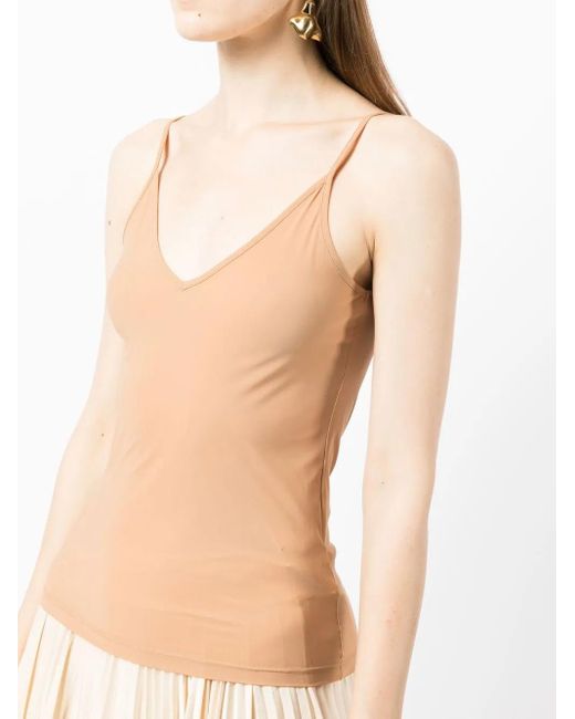 Jil Sander Pink V-Neck Sleeveless Top