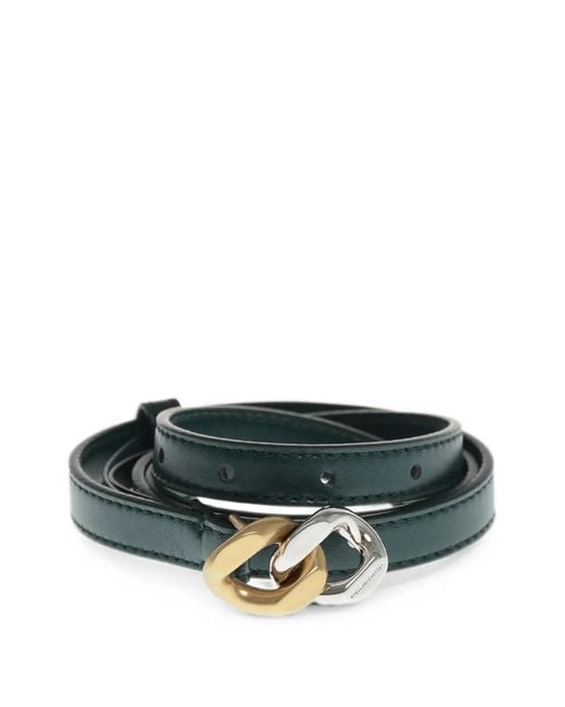 Stella McCartney Green Bicolour Chain-Buckle Belt