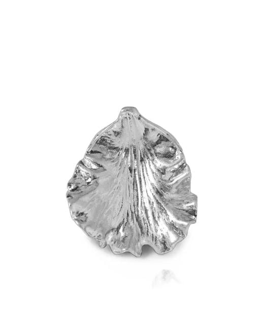 Cult Gaia White Irisi Leaf Earrings