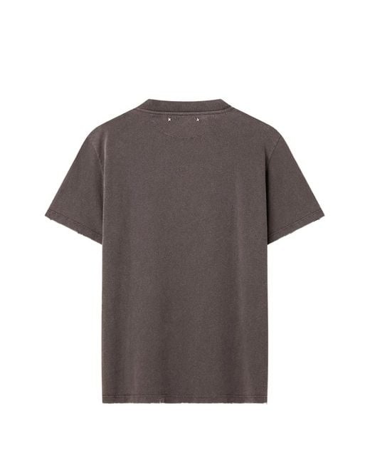 Golden Goose Deluxe Brand Gray Decorative Crystal-Embellished T-Shirt