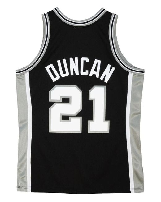 Mitchell & Ness Black Authentic "Nba San Antonio Spurs 02 Tim Duncan" Jersey for men