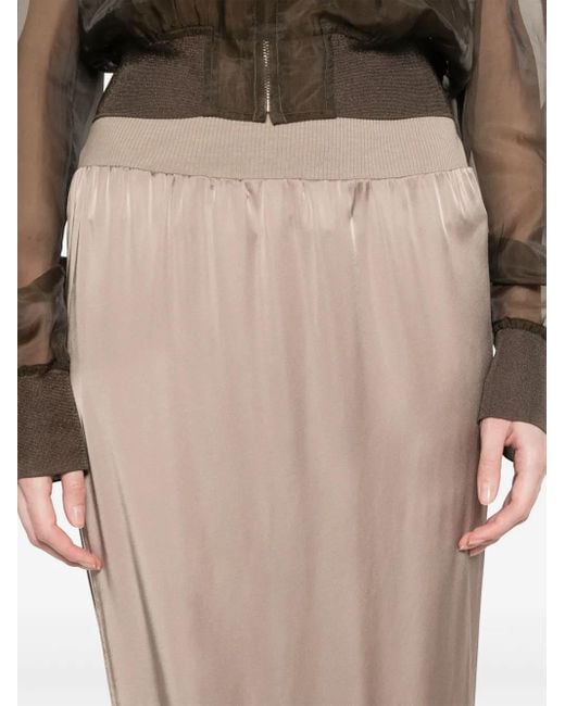 Rick Owens Natural Split Maxi Skirt