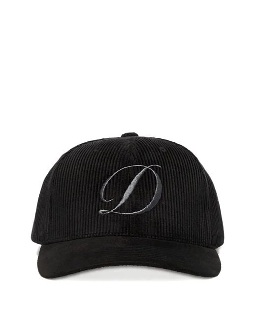 Dime Black Corduroy Embroidered-Logo Cap