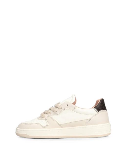 Date Natural Court 2.0 Leather Sneakers