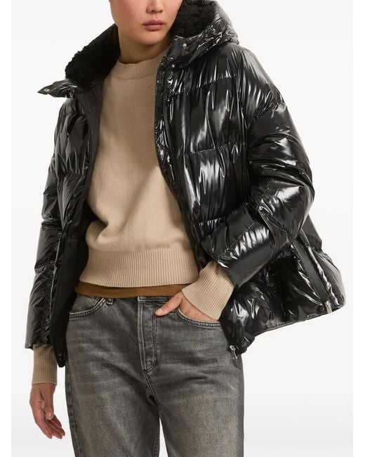 Yves Salomon Black Duck-Down Padded Jacket