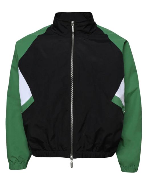 Rhude Green Colour-Block Track Jacket for men