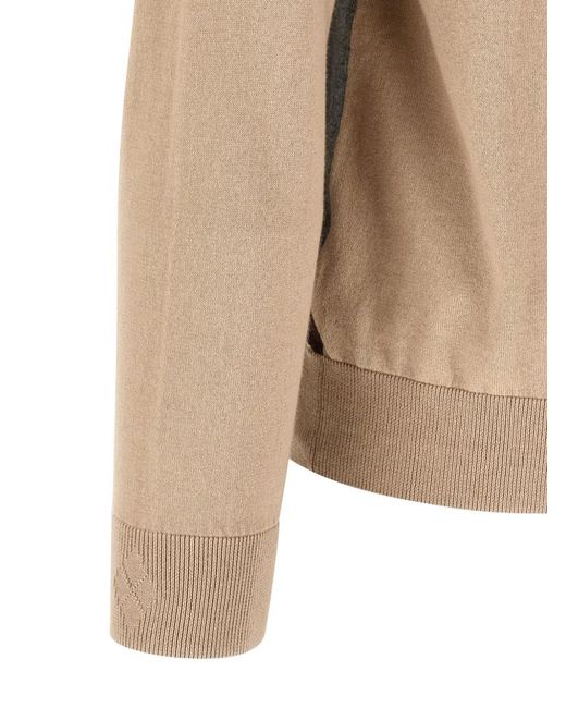 Ballantyne White V-Neck Cardigan for men