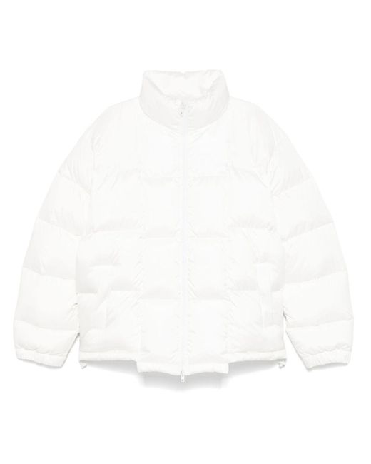 Vetements White Logo-Embroidered Puffer Jacket