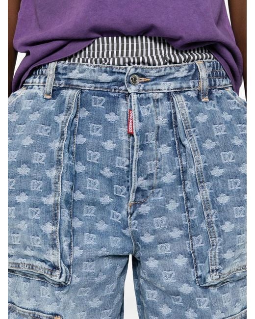 Vaqueros Con Monograma DSquared² de hombre de color Blue