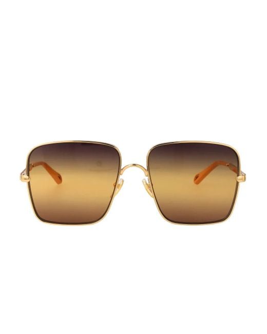 Occhiali Da Sole Squadrati di Chloé in Metallic