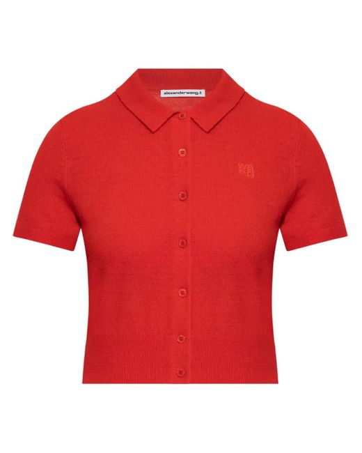 Alexander Wang ショートスリーブ ニットトップ Red