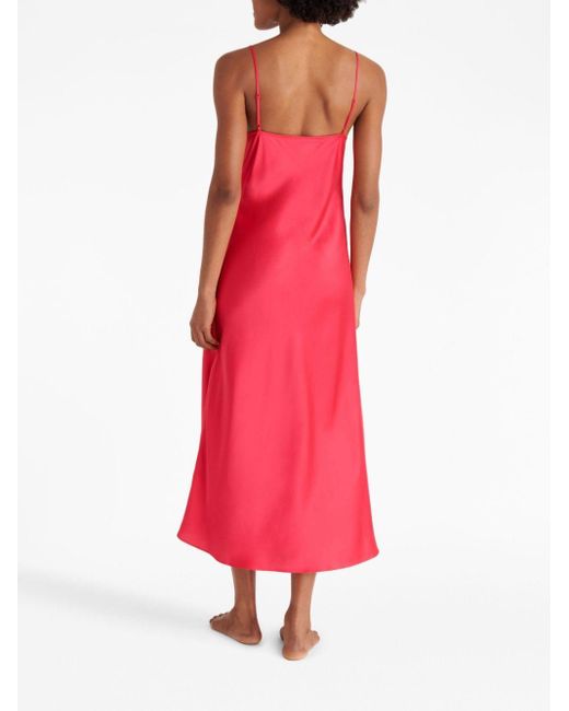 Eres Pink V-neck Spaghetti-strap Dress