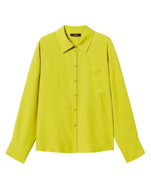 Twinset Yellow Crêpe De Chine Shirt