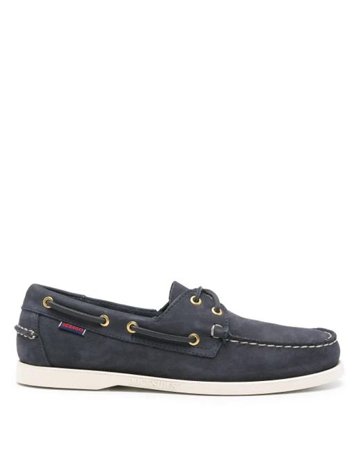 Sebago Gray Suede Boat Shoes for men
