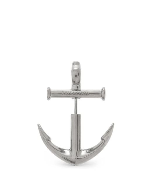 Balenciaga White Anchor-Shaped Earrings