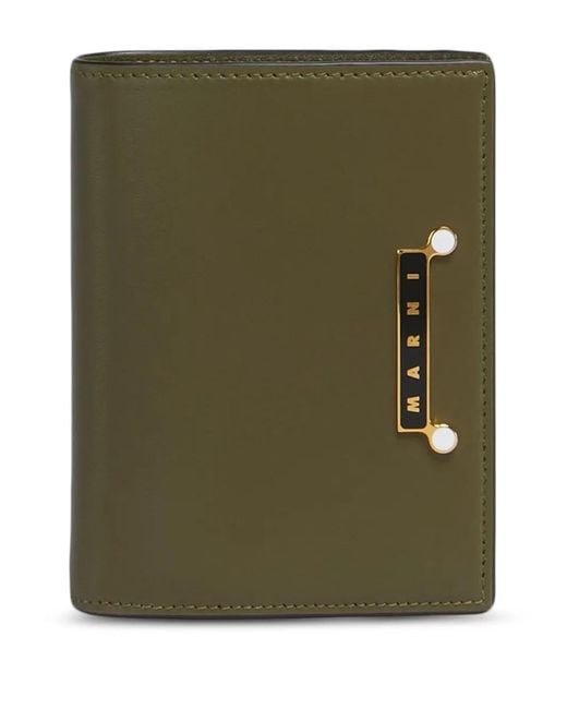 Marni Green Leather Wallet