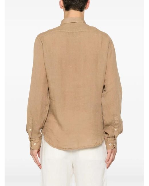 120% Lino Natural Long-Sleeve Shirt for men