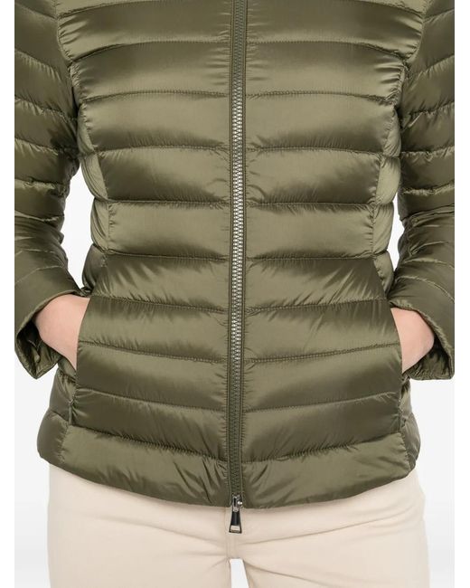 Moncler Green Igelle Logo-Patch Puffer Jacket