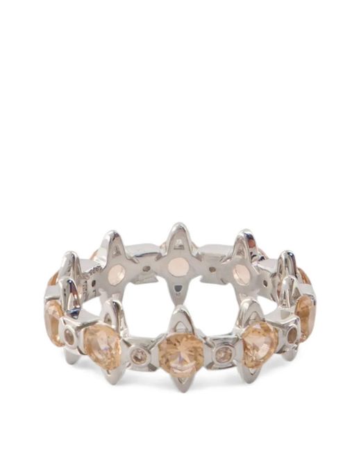 Vivienne Westwood White Warwick Crystal-Embellished Ring
