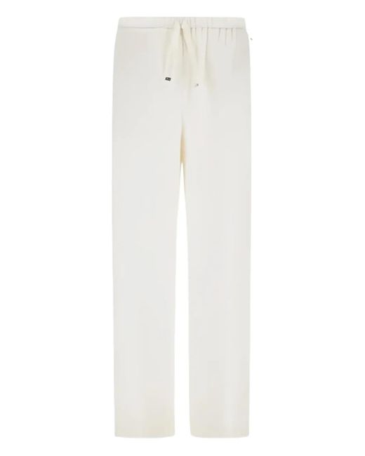 Herno White Drawstring Trousers