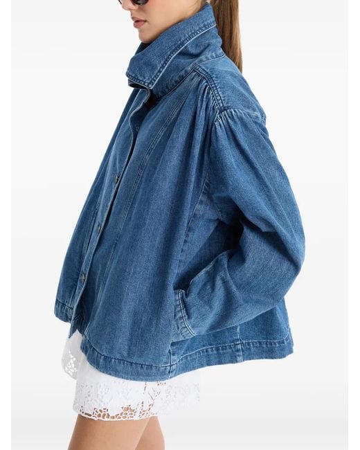 ROTATE BIRGER CHRISTENSEN Blue Veste Froncée En Jean